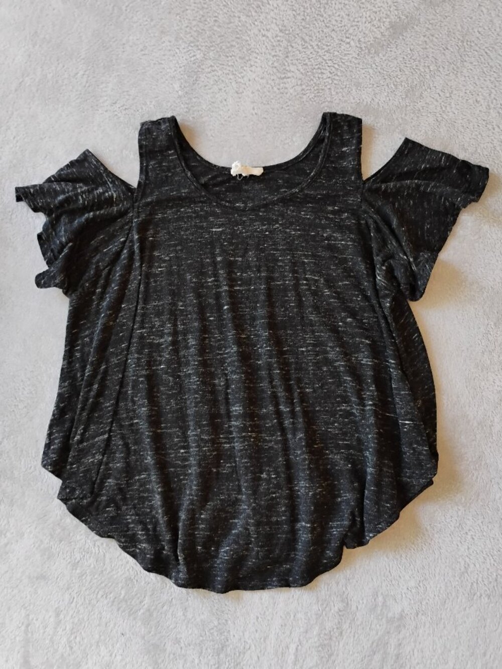 LA Hearts Women's Open Shoulder Black Shirt Size S